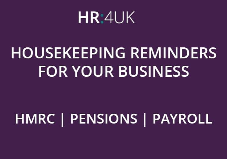 HR4UK HMRC Payroll Pensions Housekeeping Reminder_270121