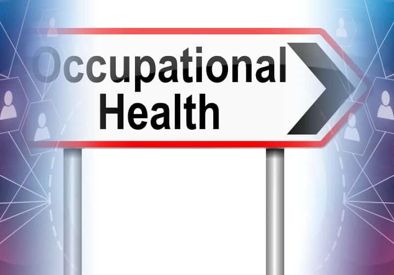 sign post with the words occupational health